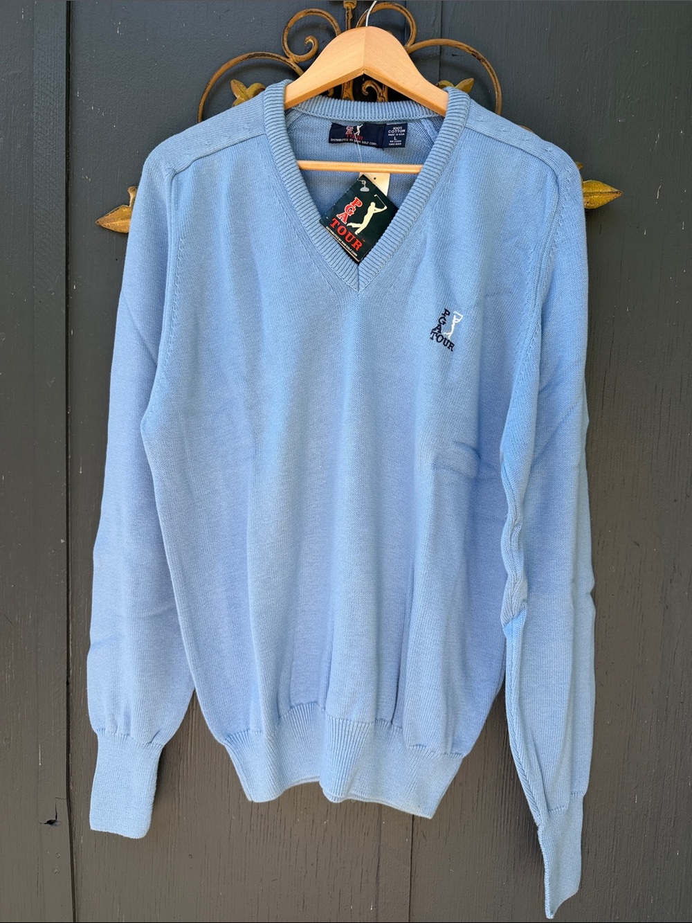 PGA Tour Sky Blue V-Neck Sweater